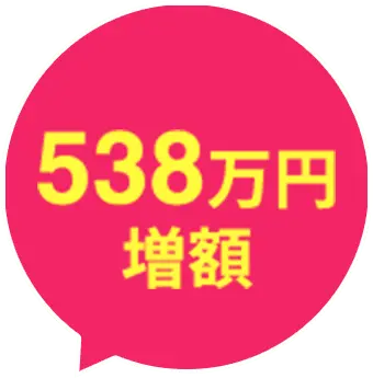 538万円増額