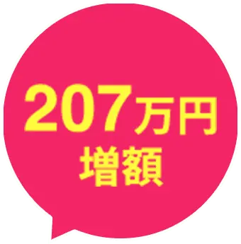 207万円増額